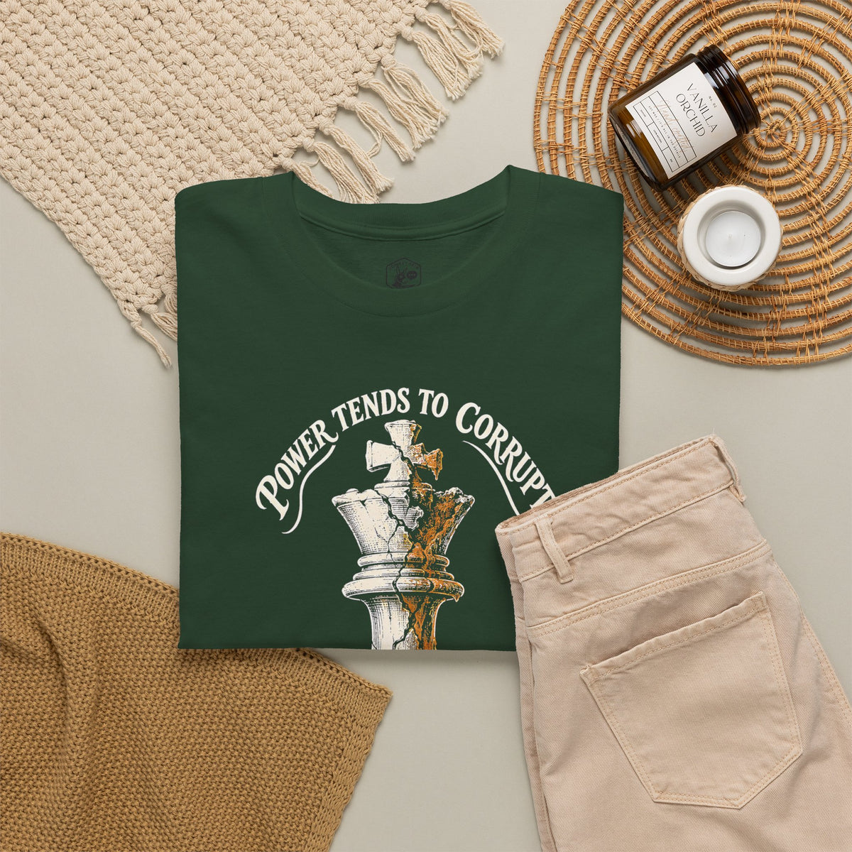 Power Tends to Corrupt Cracked Chess King T-shirt – Donkey Talk graphic tee