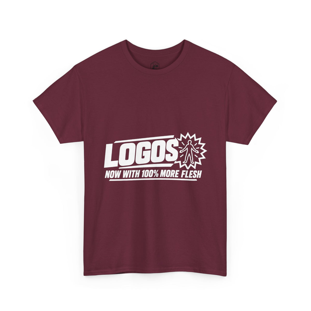 Now With 100% More Flesh T-Shirt | John 1:14 Funny Christian Graphic Tee