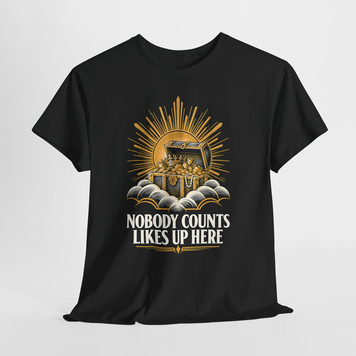 Nobody Counts Likes Up Here T-shirt – Donkey Talk graphic tee