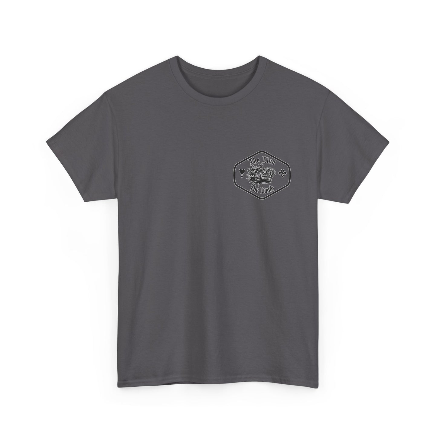Lion & Crown Graphic Tee | Half Skull Lion Design T-Shirt