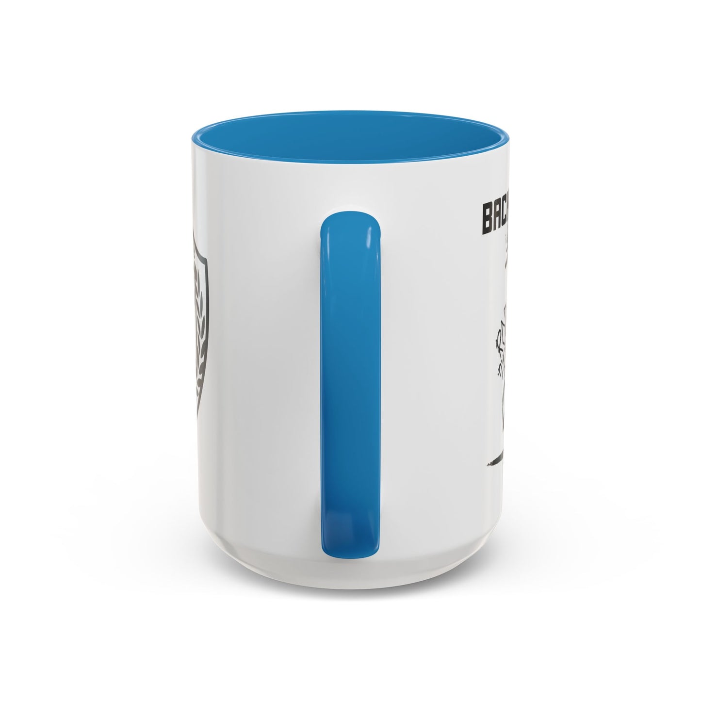Back to Cool Shield Accent Coffee Mug — Retro Badge Coffee Cup (11/15oz)