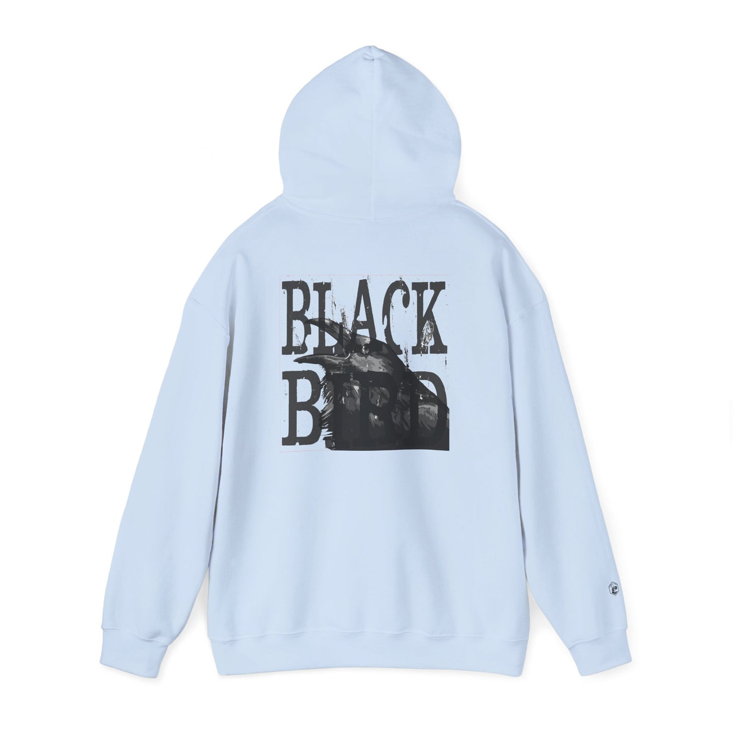 The Raven Unisex Heavy Blend Hoodie - Black Bird Design, Cozy & Stylish