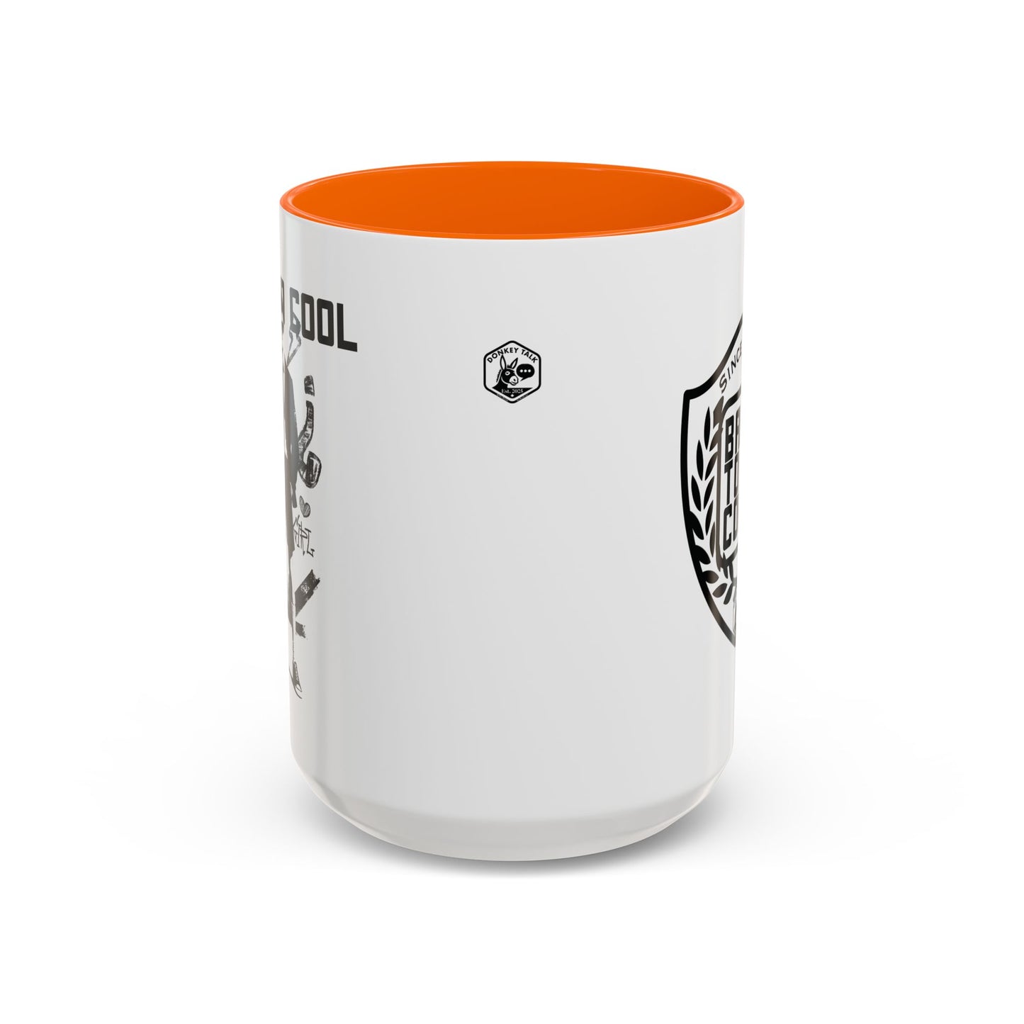 Back to Cool Shield Accent Coffee Mug — Retro Badge Coffee Cup (11/15oz)