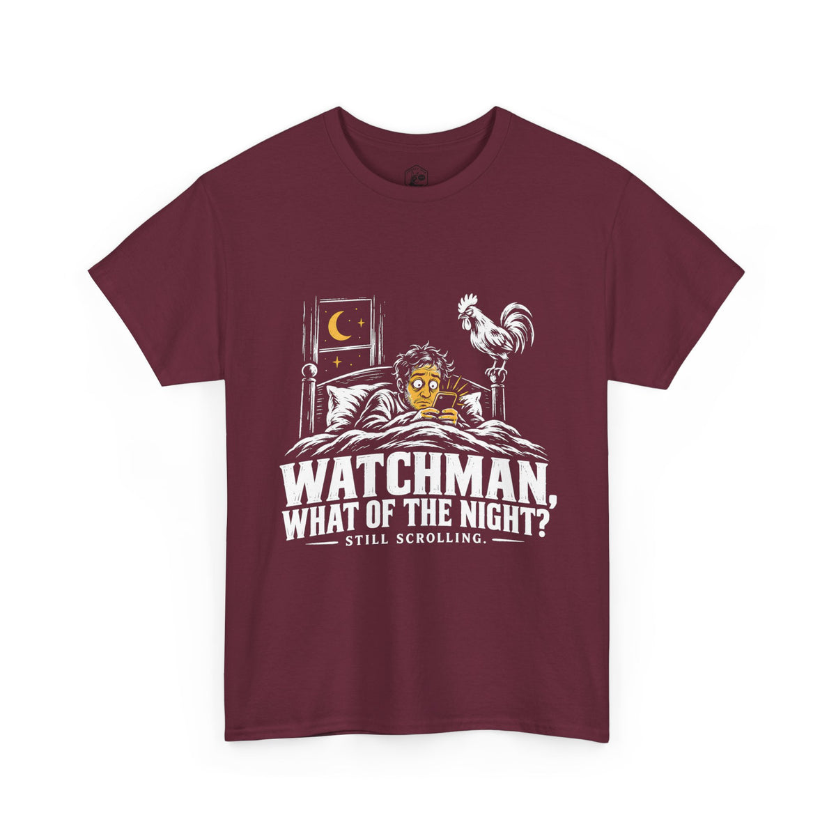 Watchman, Still Scrolling? T-Shirt | Isaiah 21:11 Funny Christian Graphic Tee