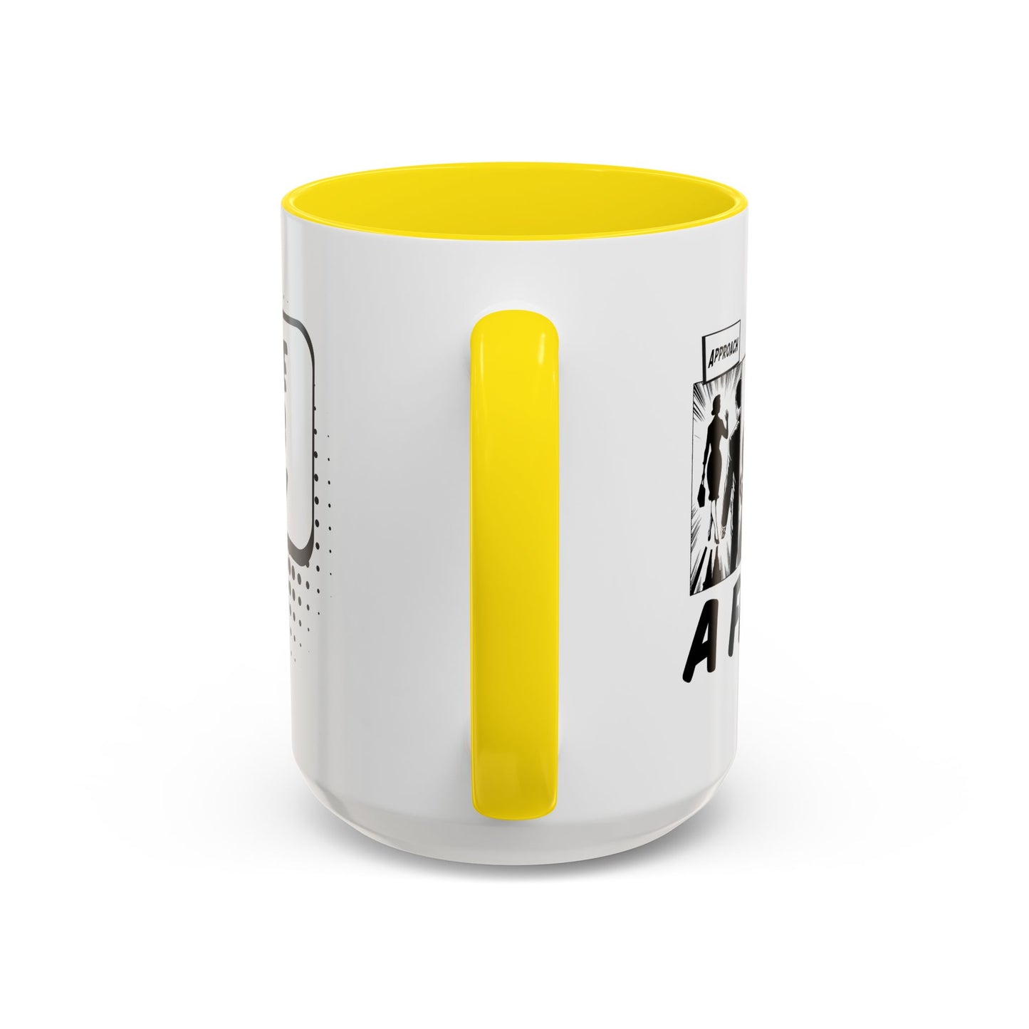 Free Hug Day Accent Coffee Mug – Funny Black & White Comic Speech Bubble Design (11/15 oz)