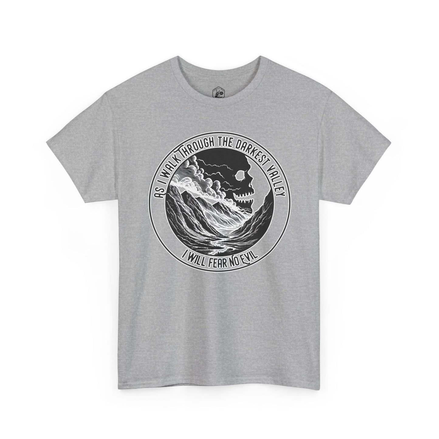 Fear No Evil Psalm 23 T-Shirt | Christian Graphic Tee, Front & Back Print