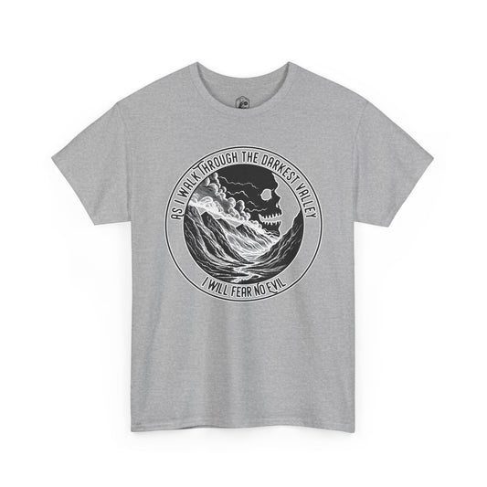 Fear No Evil Psalm 23 T-Shirt | Christian Graphic Tee, Front & Back Print