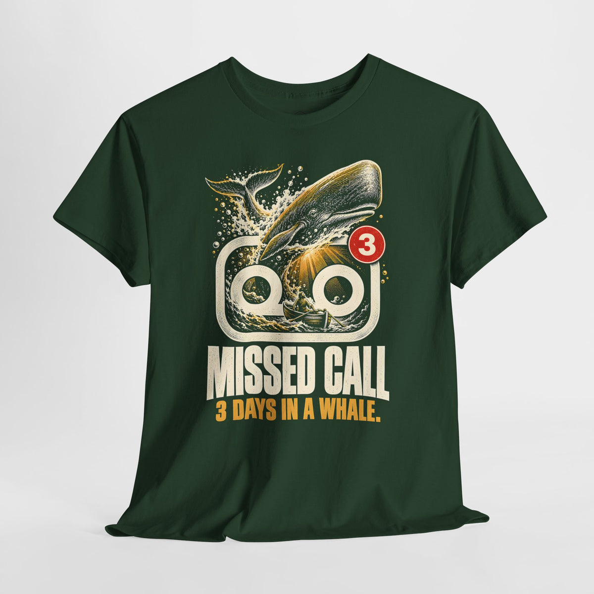 Missed Call 3 Days in a Whale T-shirt – Donkey Talk graphic tee