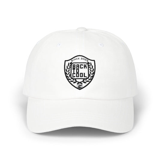 Back to Cool Classic Dad Cap - Trendy White Baseball Hat for Comfortable Style
