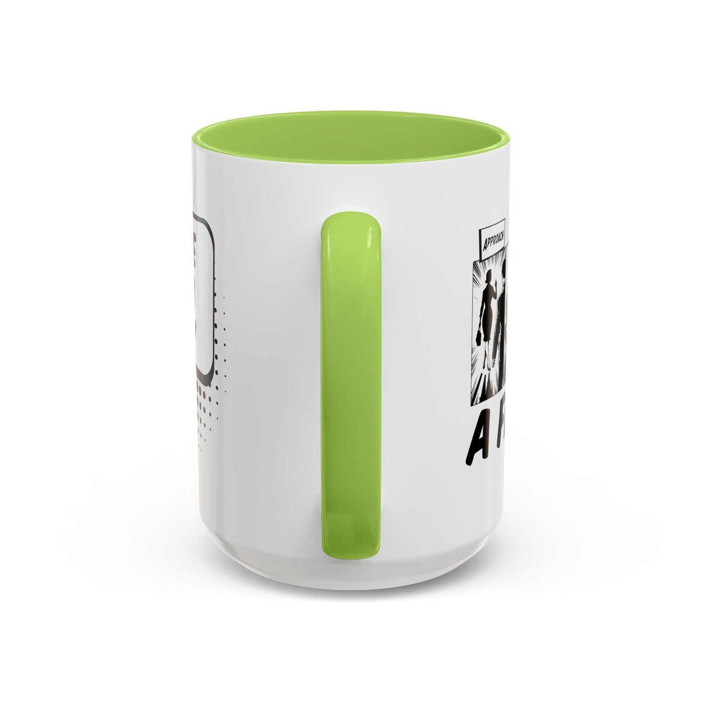 Free Hug Day Accent Coffee Mug – Funny Black & White Comic Speech Bubble Design (11/15 oz)