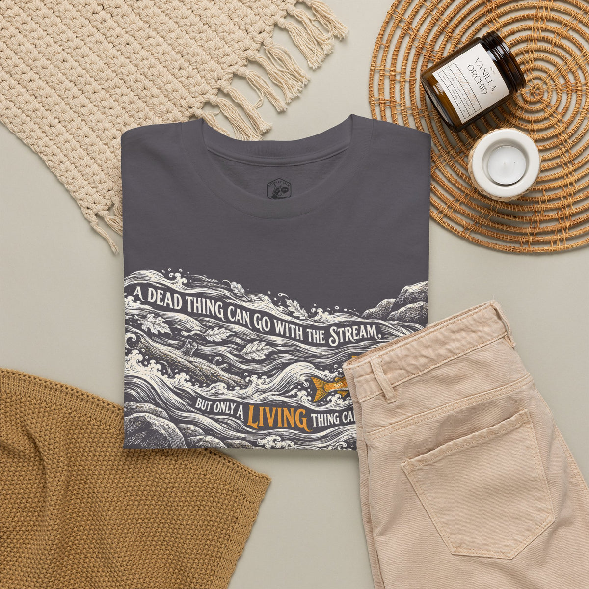 Chesterton Rapids Go Against the Stream T-shirt – Donkey Talk graphic tee