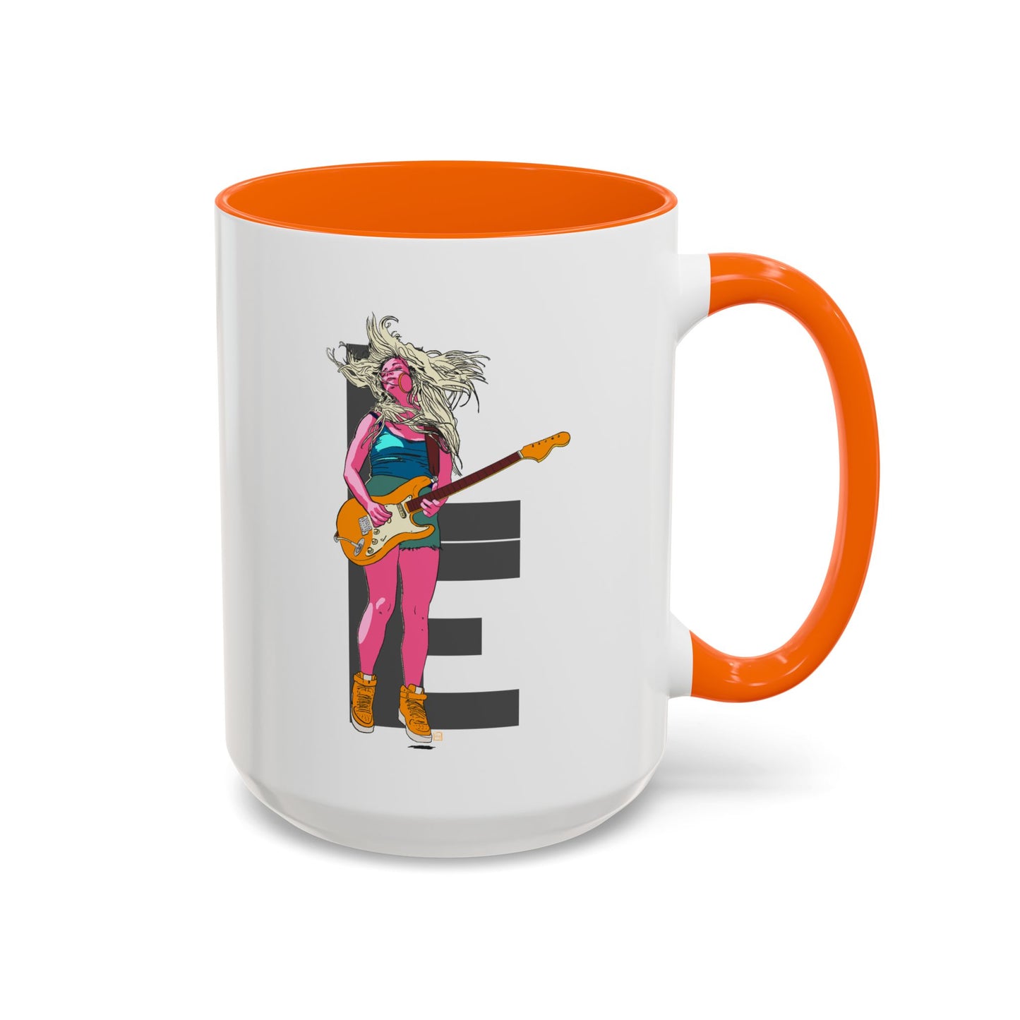Coffee Mug — Colorful Guitarist Rock Music Accent Mug (11oz & 15oz)