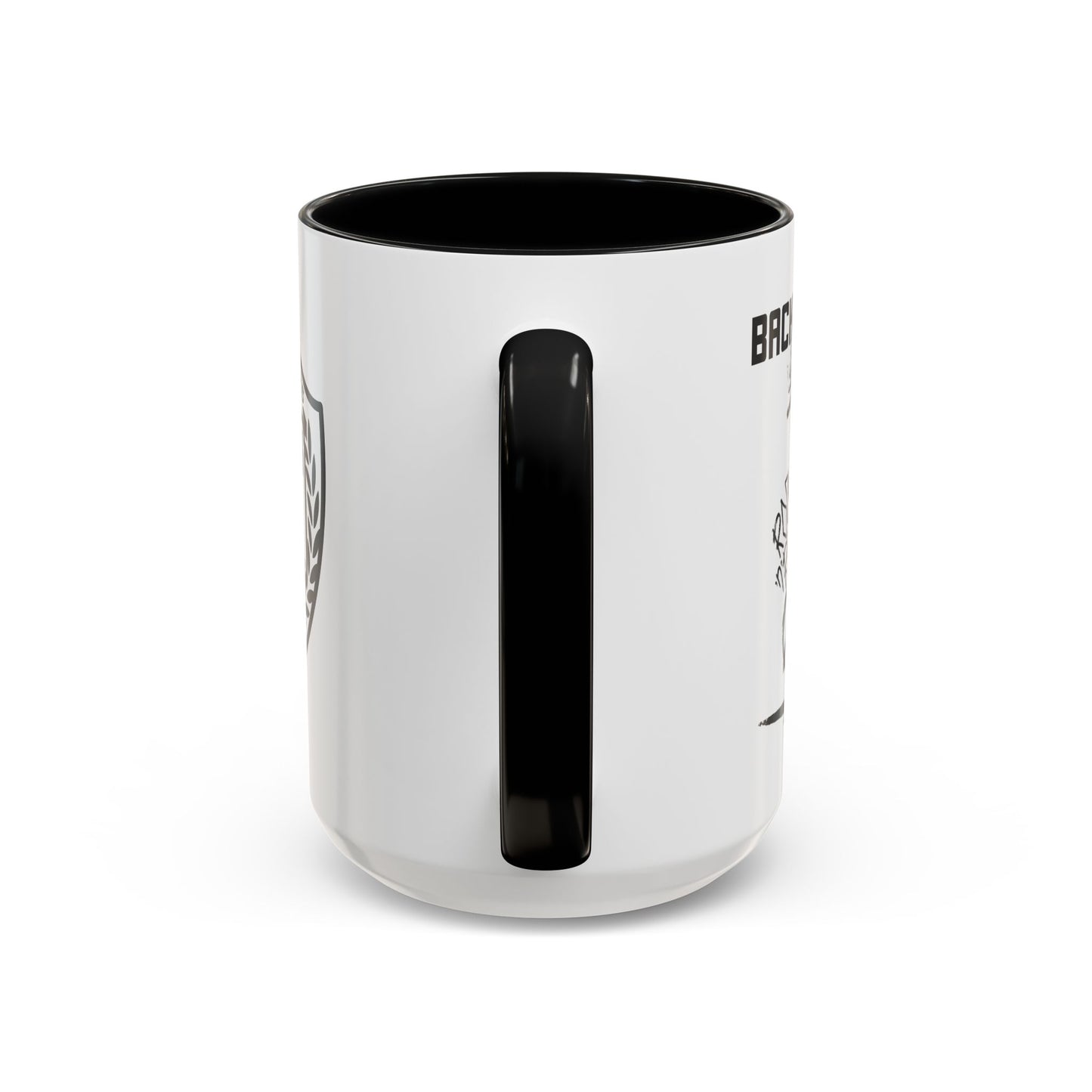 Back to Cool Shield Accent Coffee Mug — Retro Badge Coffee Cup (11/15oz)