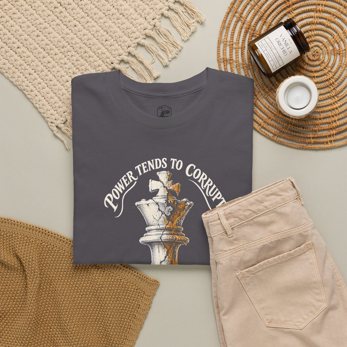 Power Tends to Corrupt Cracked Chess King T-shirt – Donkey Talk graphic tee