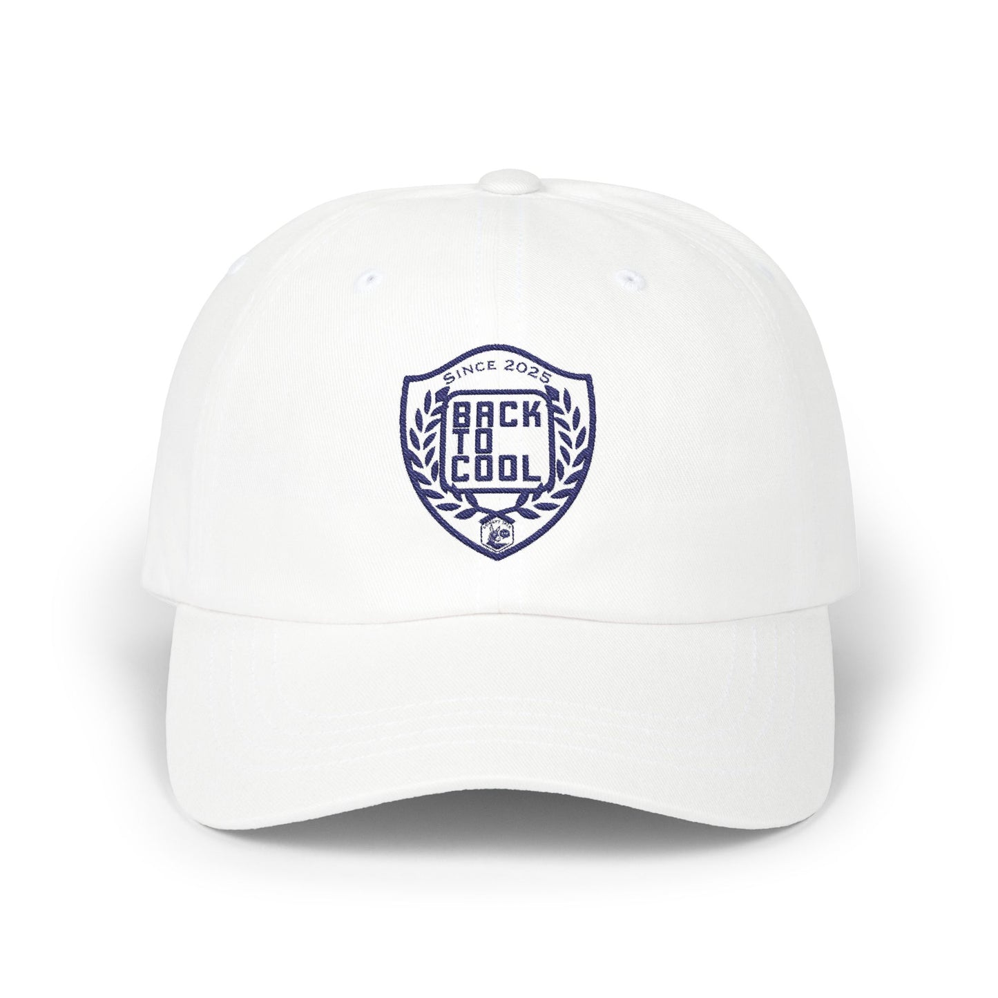 Back to Cool Classic Dad Cap - Trendy White Baseball Hat for Comfortable Style
