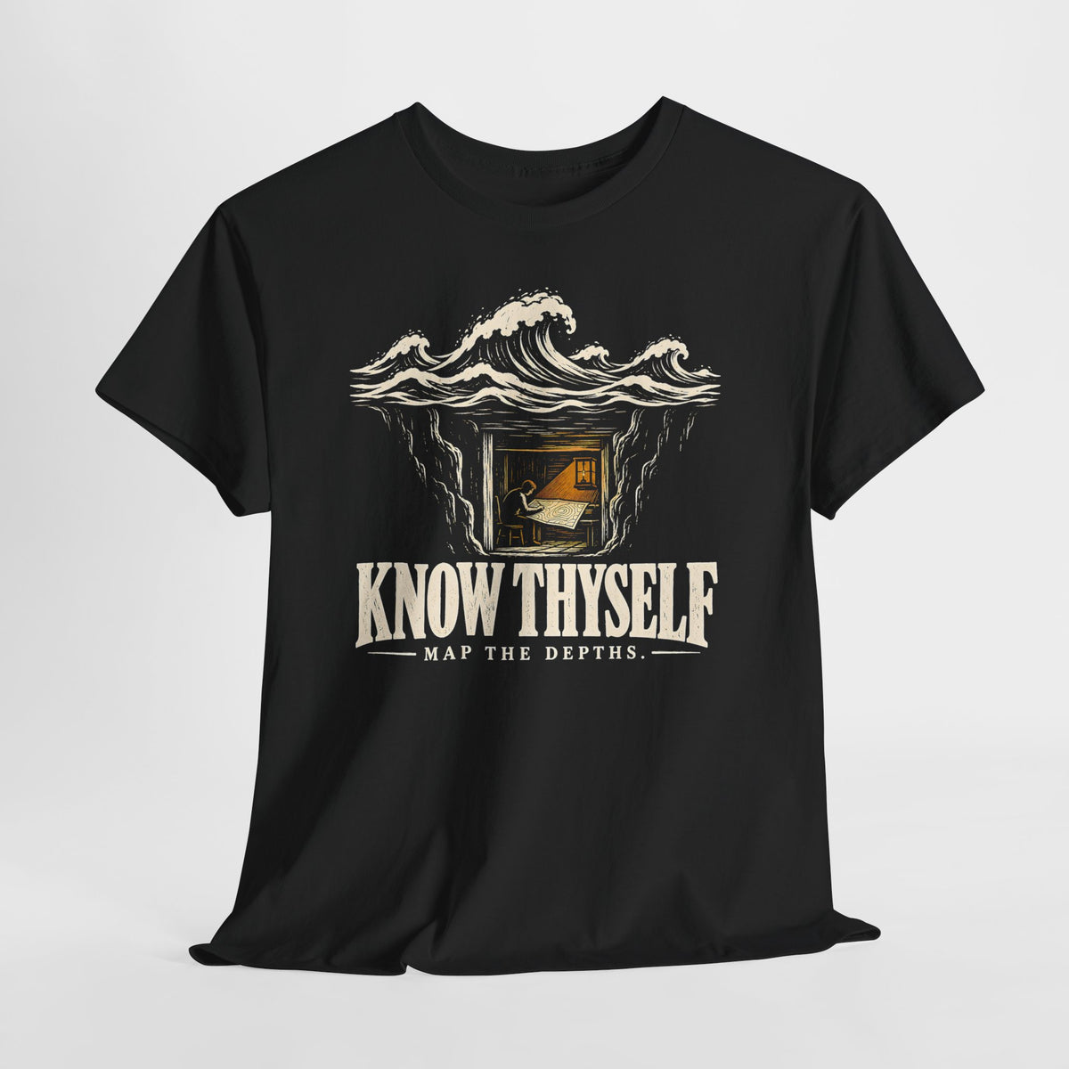 Know Thyself Map the Depths T-shirt – Donkey Talk graphic tee