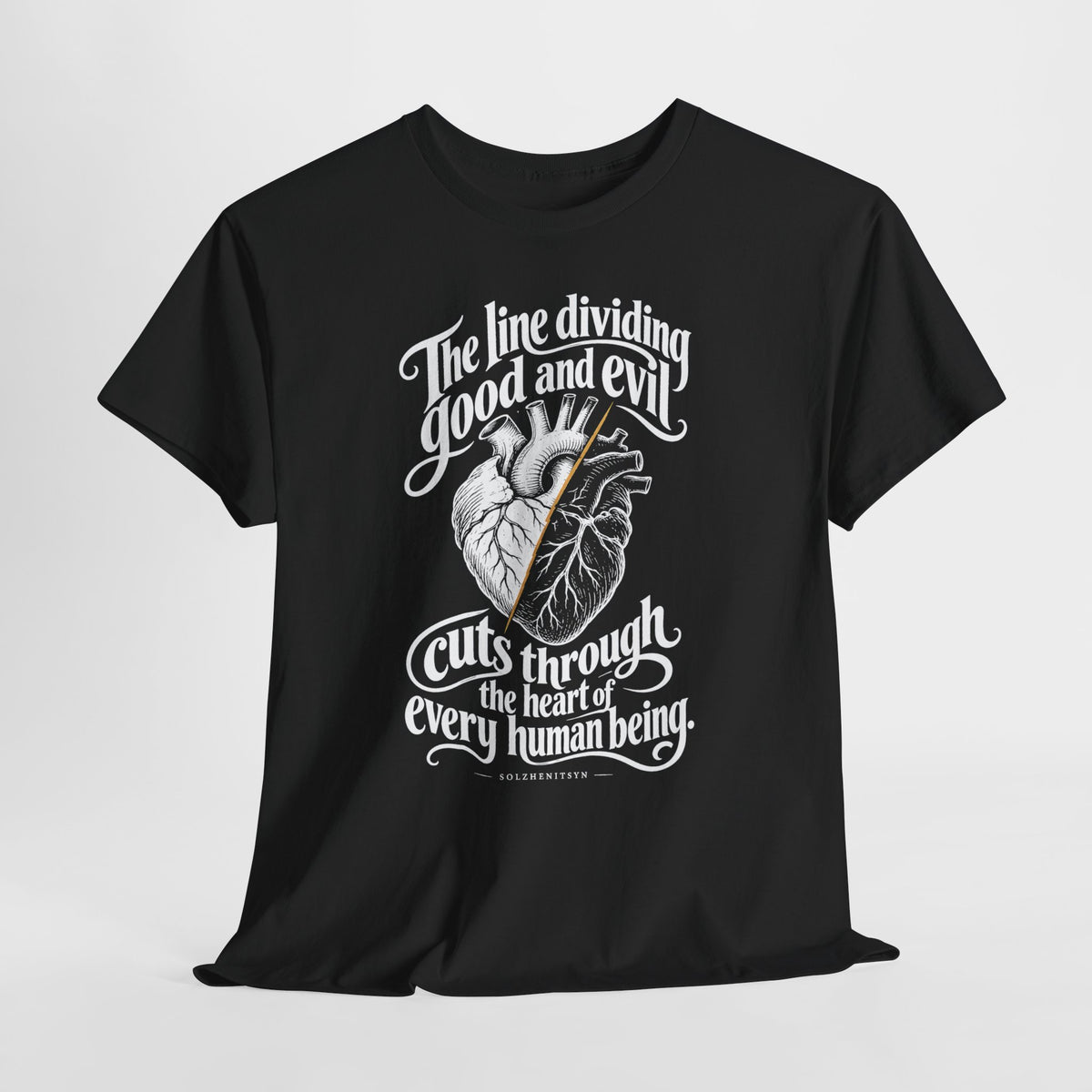 The Line Dividing Good and Evil T-shirt – Donkey Talk graphic tee