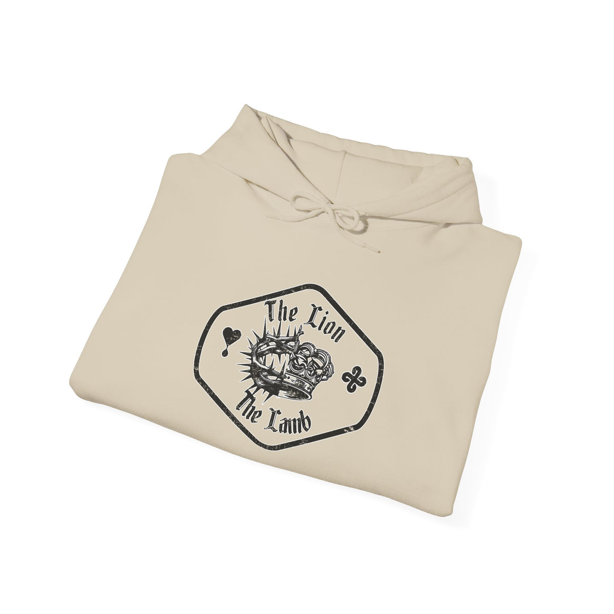Sweat à capuche unisexe Heavy Blend™ Le Lion et l'Agneau - Sweat-shirt à symbolique spirituelle