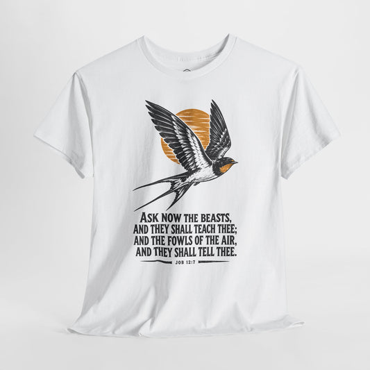 Swallow Linocut - Donkey Talk faith and reason unisex T-shirt