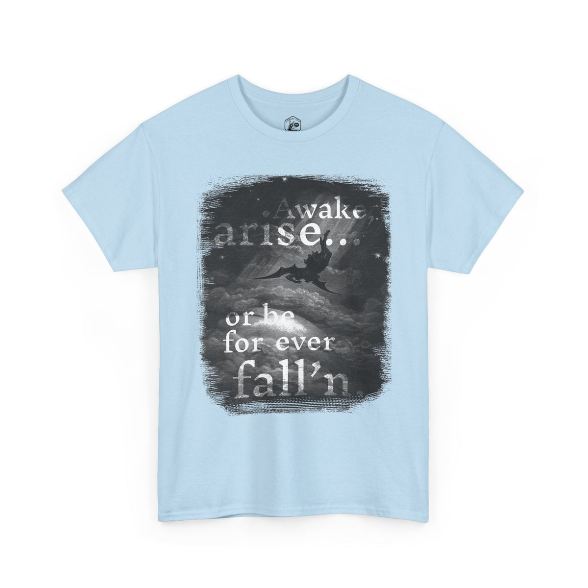 Arise or Fall Graphic Tee — Monochrome Moody Quote T-Shirt