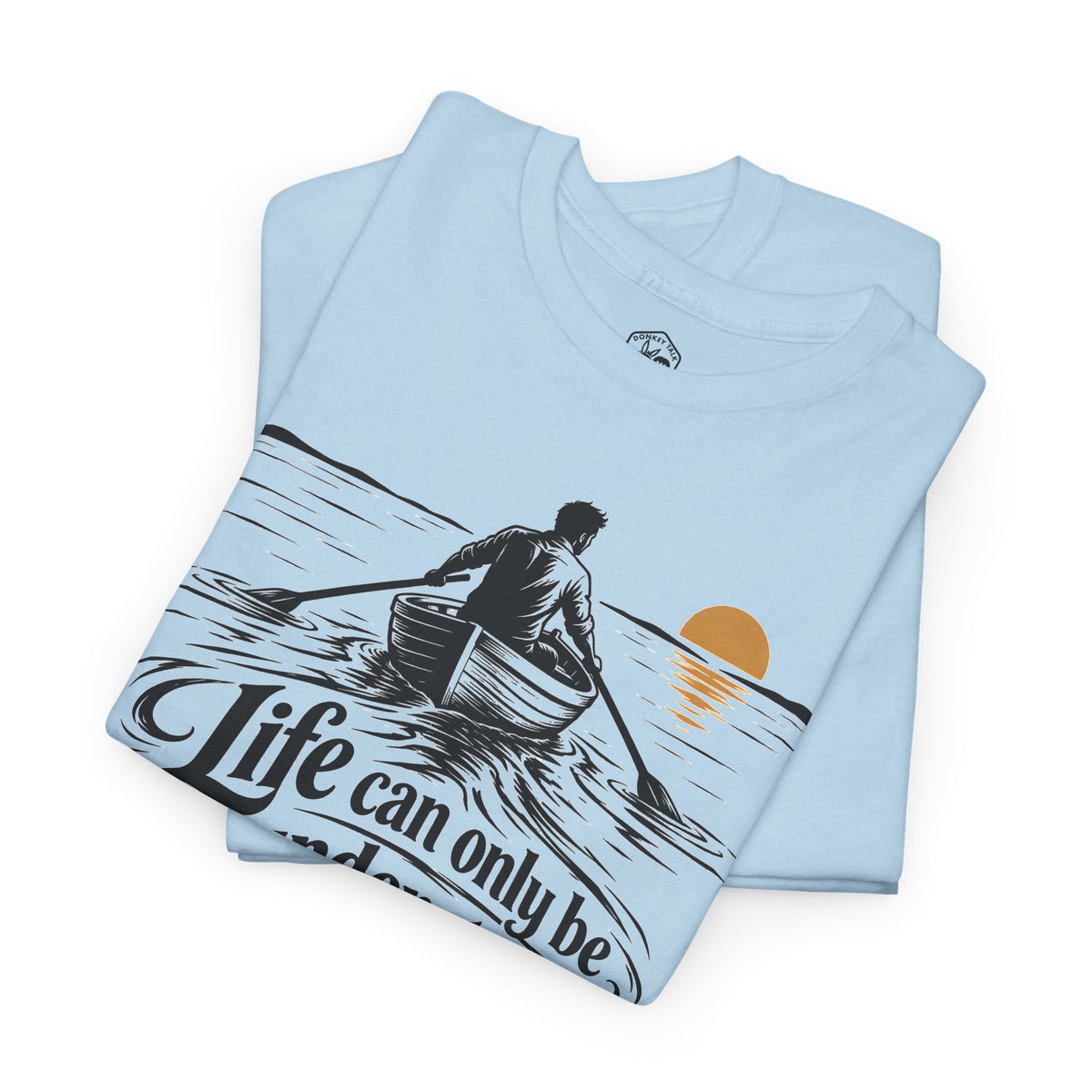 Life Can Only Be Understood Backwards T-shirt – Donkey Talk graphic tee
