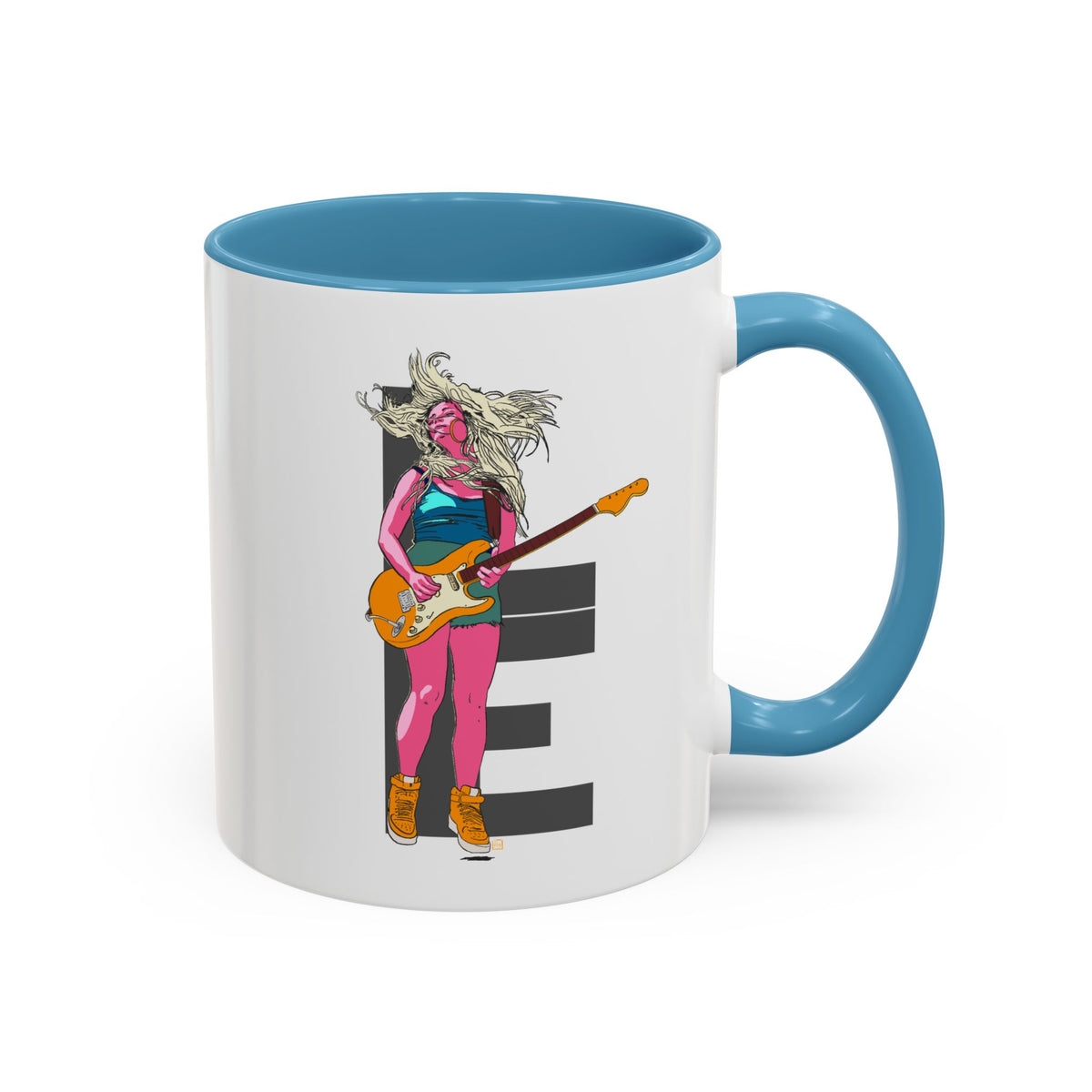 Coffee Mug — Colorful Guitarist Rock Music Accent Mug (11oz & 15oz)