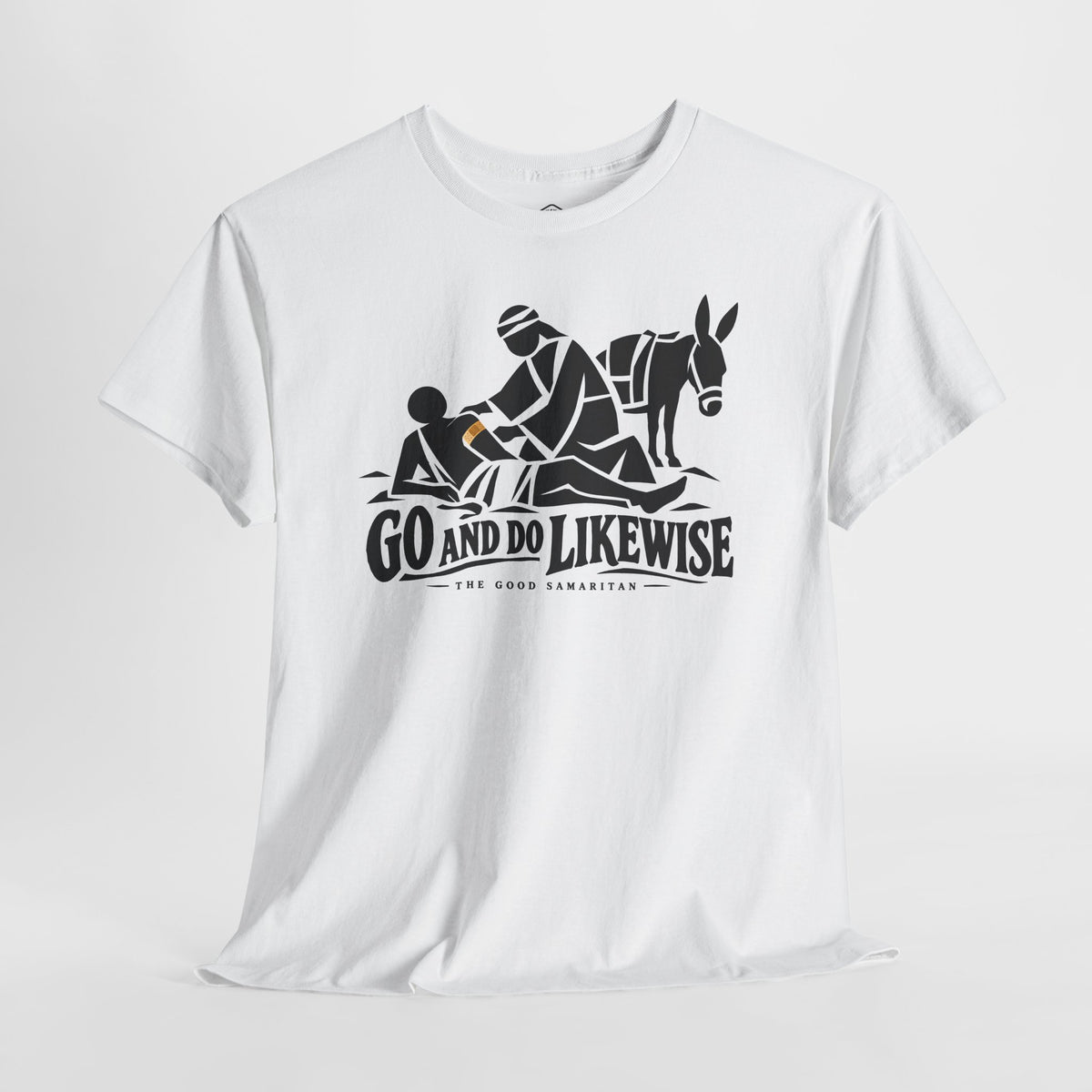 Go and Do Likewise Woodcut T-shirt – Donkey Talk graphic tee