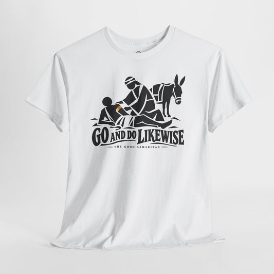 Go and Do Likewise Woodcut T-shirt – Donkey Talk graphic tee