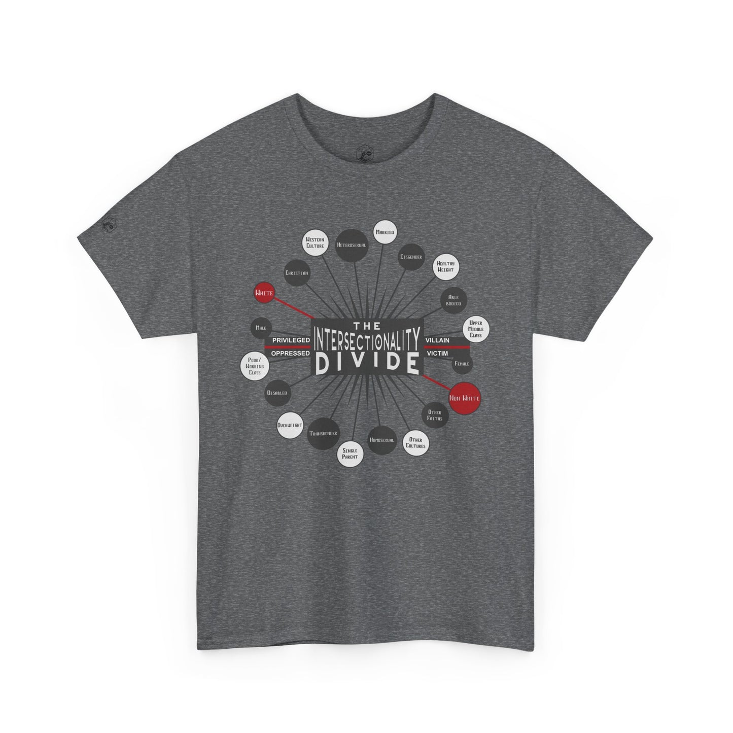 Unisex Heavy Cotton Tee - "The Intersectionality Divide" Graphic Tee