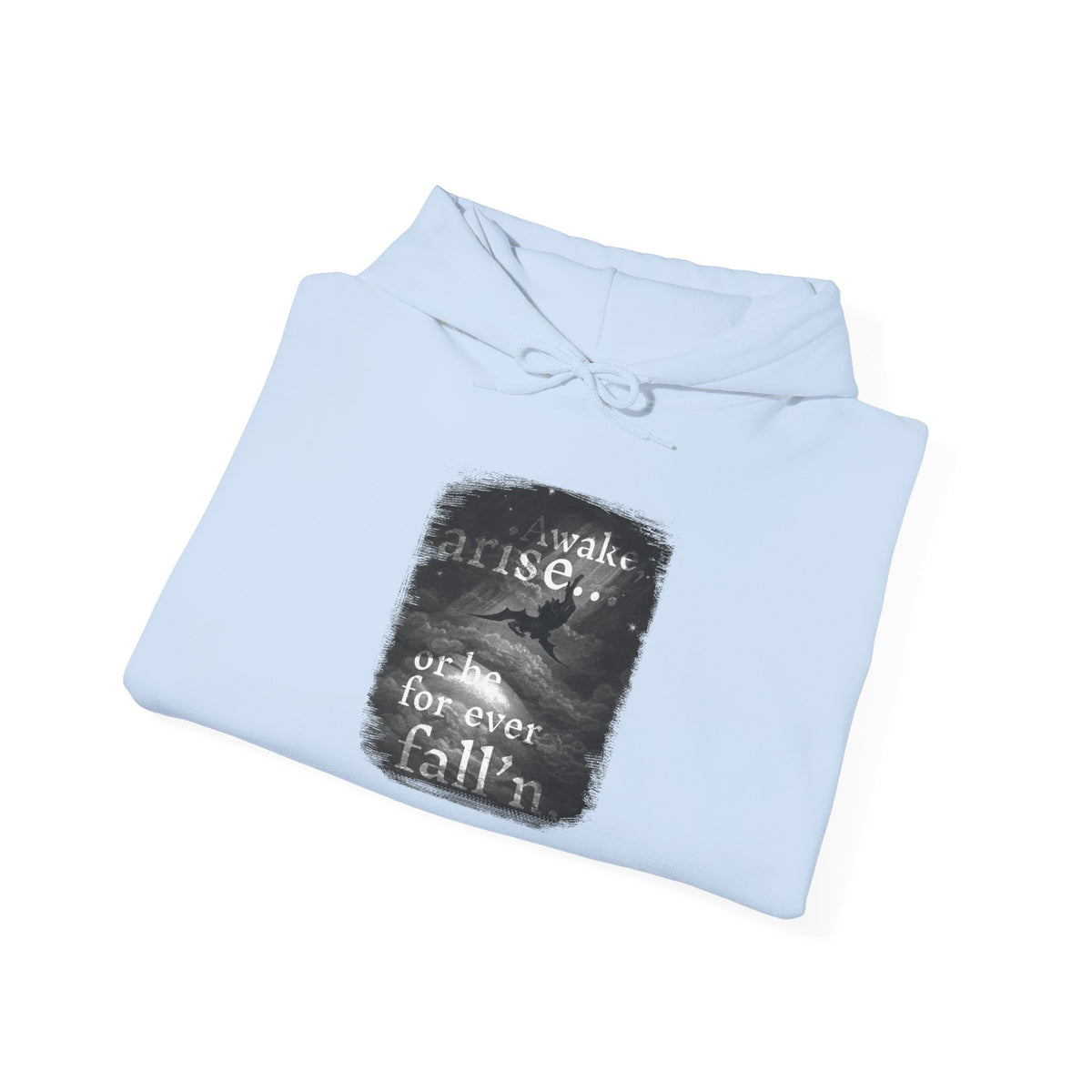 Inspirational Unisex Heavy Blend™ Hoodie - 'Awake, Rise, Forever Fall'n'