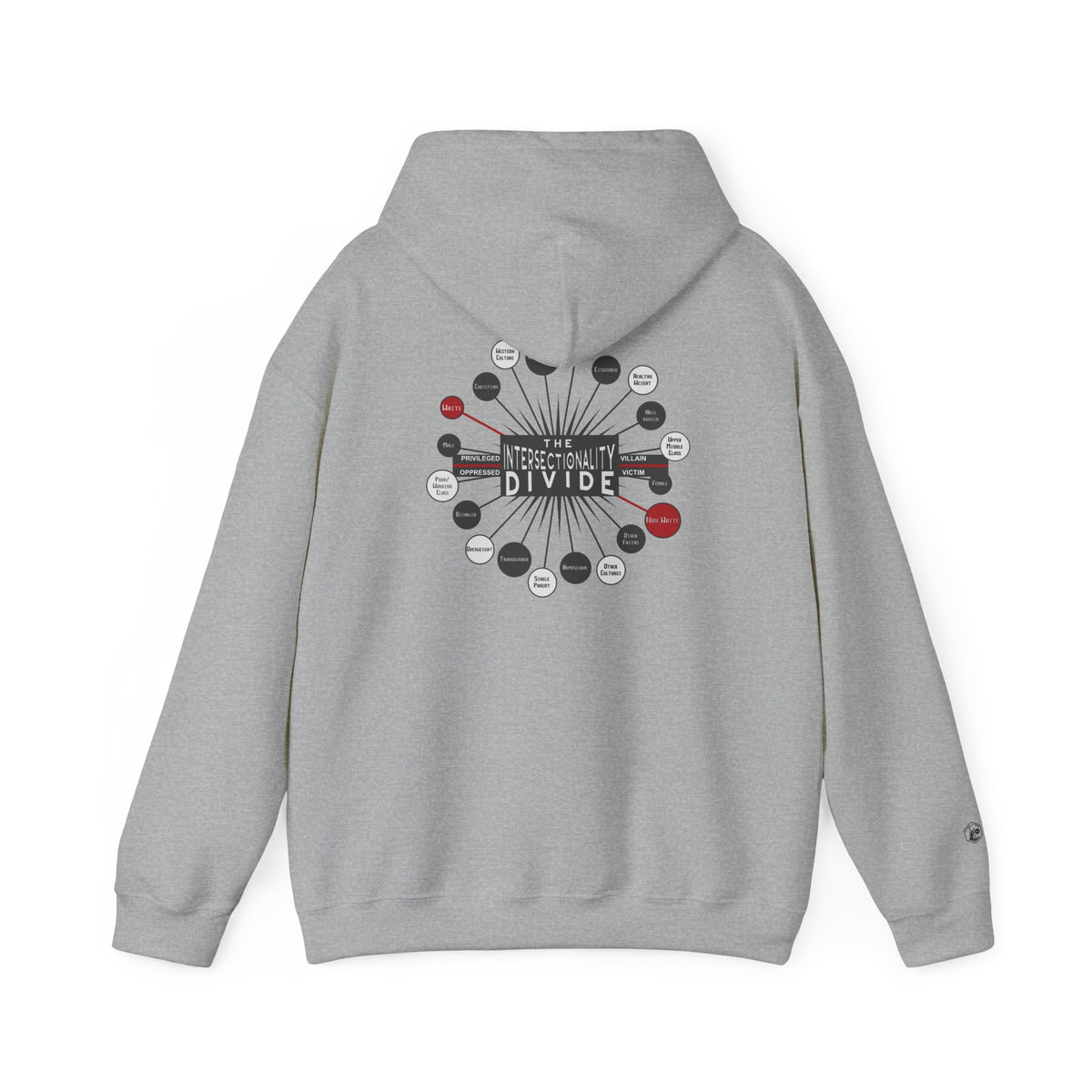 Hooded Sweatshirt - Intersectionality Divide Design | Cozy and Thought-Provoking Wear