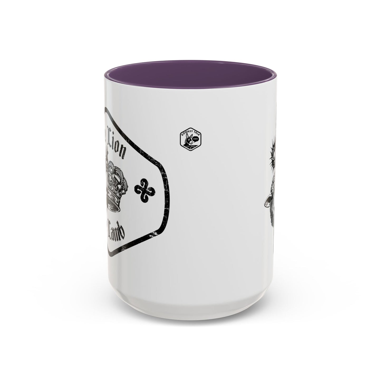 Lion & Lamb Religious Accent Coffee Mug — Crown of Thorns Christian Gift (11/15oz)