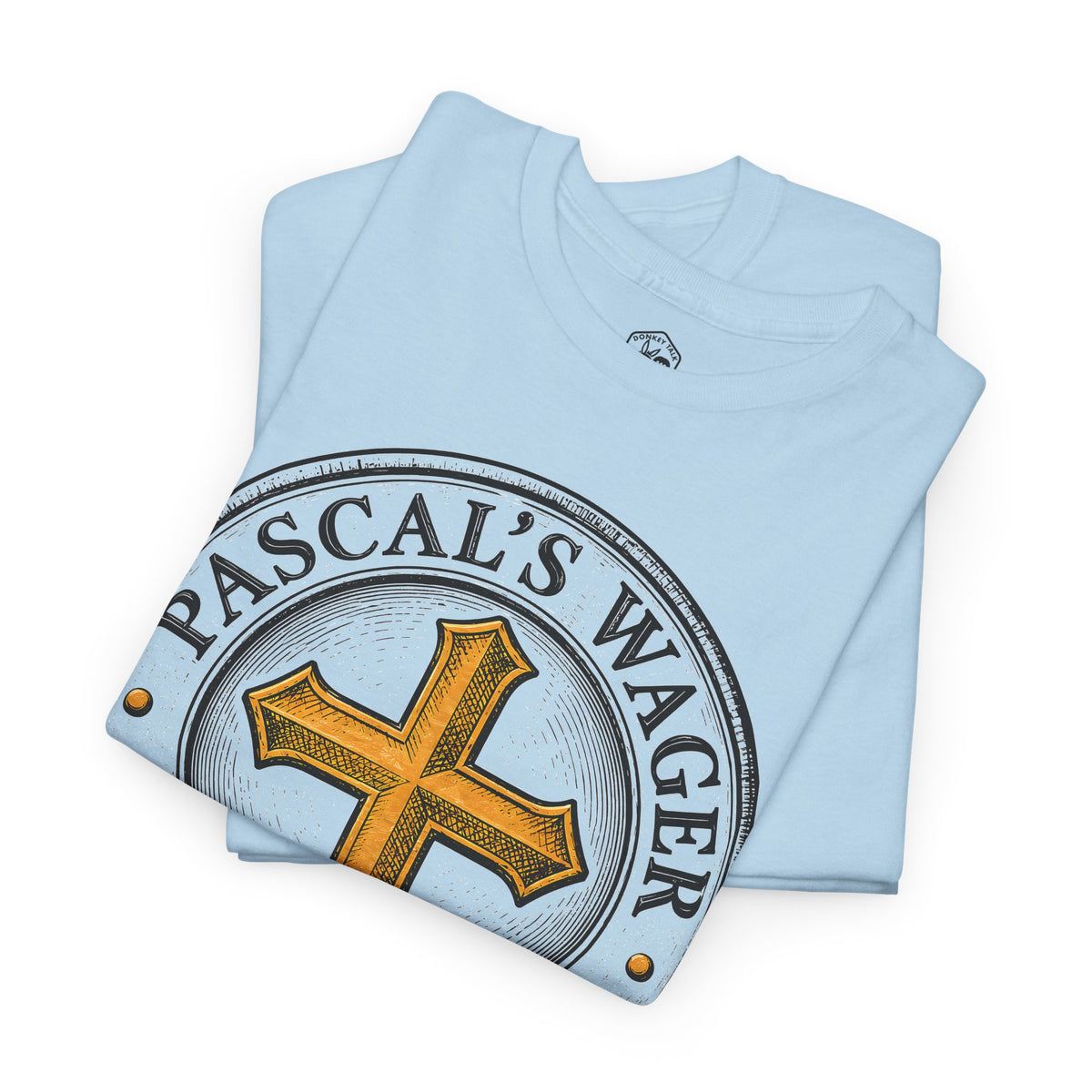 Pascal's Wager Gold Cross Coin T-shirt – Donkey Talk graphic tee
