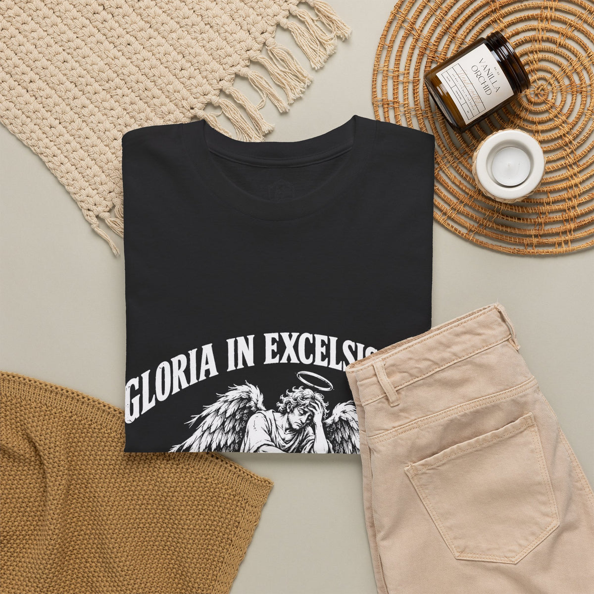 Gloria... Peace on Earth, Please T-Shirt | Luke 2:14 Funny Christmas Christian Tee