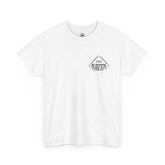 Black Bird Graphic Tee | Vintage Raven Logo T-Shirt, Front & Back Print