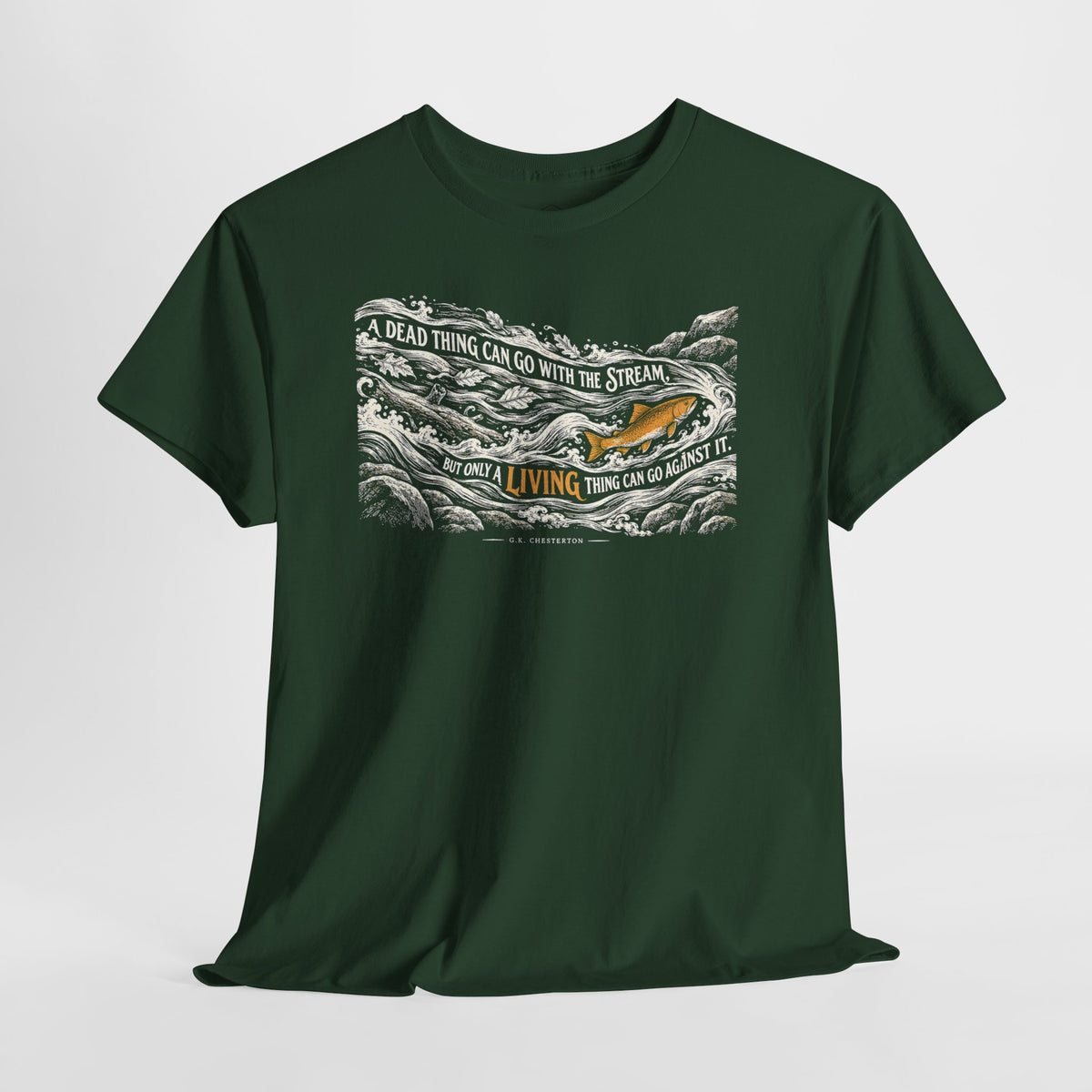 Chesterton Rapids Go Against the Stream T-shirt – Donkey Talk graphic tee