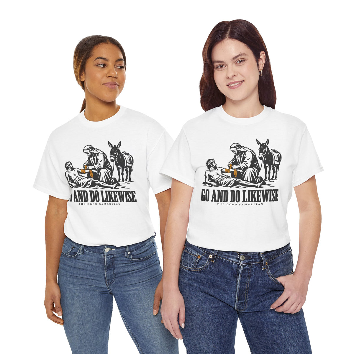 The Good Samaritan Go and Do Likewise T-shirt – Donkey Talk graphic tee
