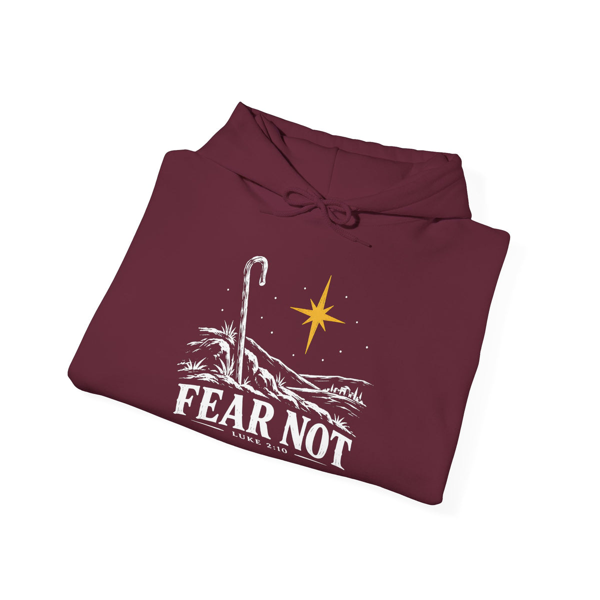 Fear Not Hoodie | Luke 2:10 Christmas Christian Graphic Hoodie
