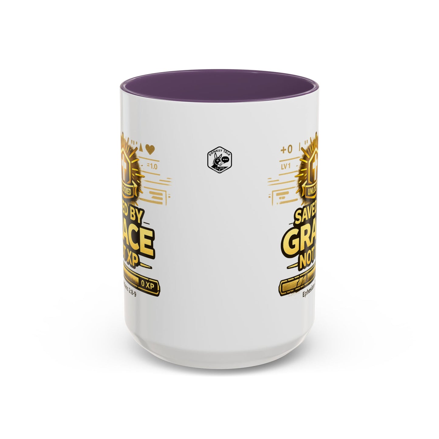 Saved by Grace Coffee Mug — Christian Gamer "Not XP" 11/15oz Accent Mug