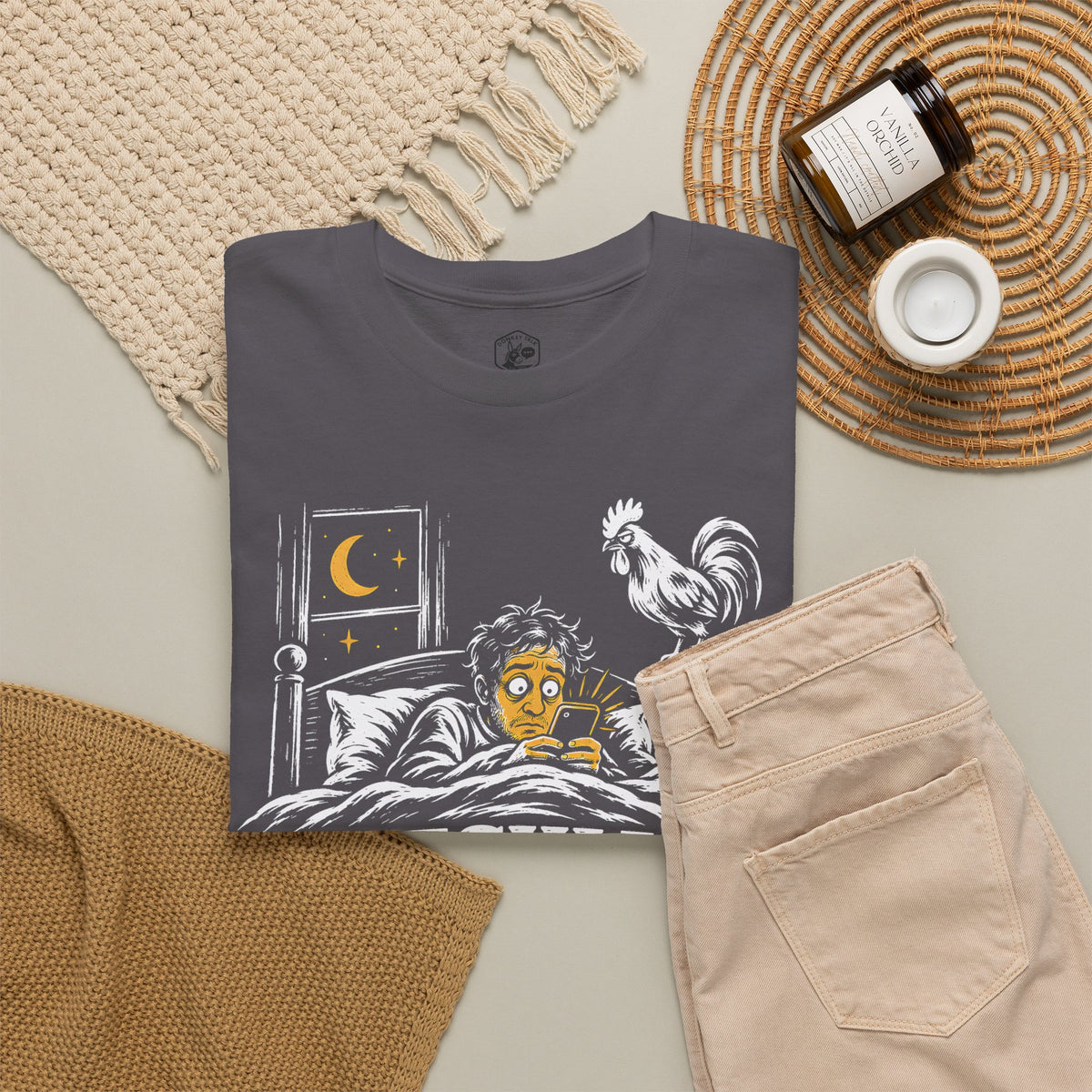 Camiseta "Watchman, Still Scrolling?" | Camiseta cristiana divertida con gráfico de Isaías 21:11