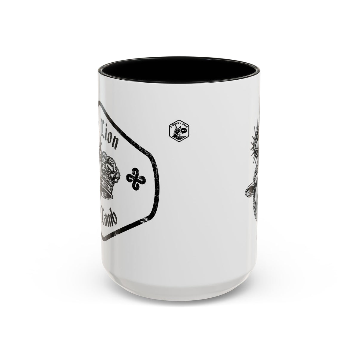 Lion & Lamb Religious Accent Coffee Mug — Crown of Thorns Christian Gift (11/15oz)