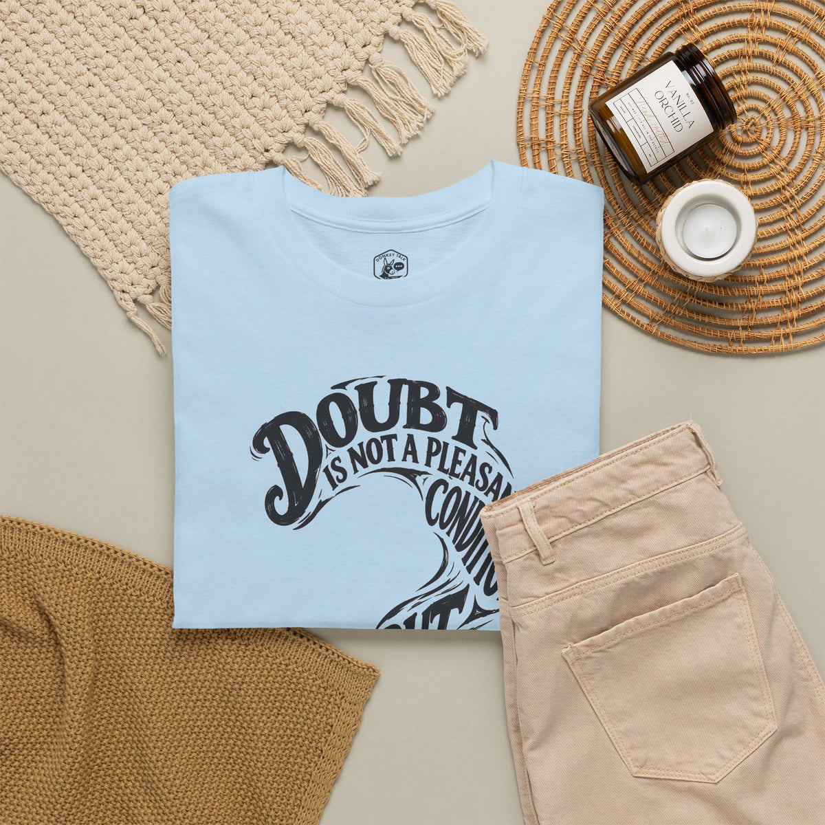 Doubt Is Not a Pleasant Condition Voltaire T-shirt – Donkey Talk graphic tee