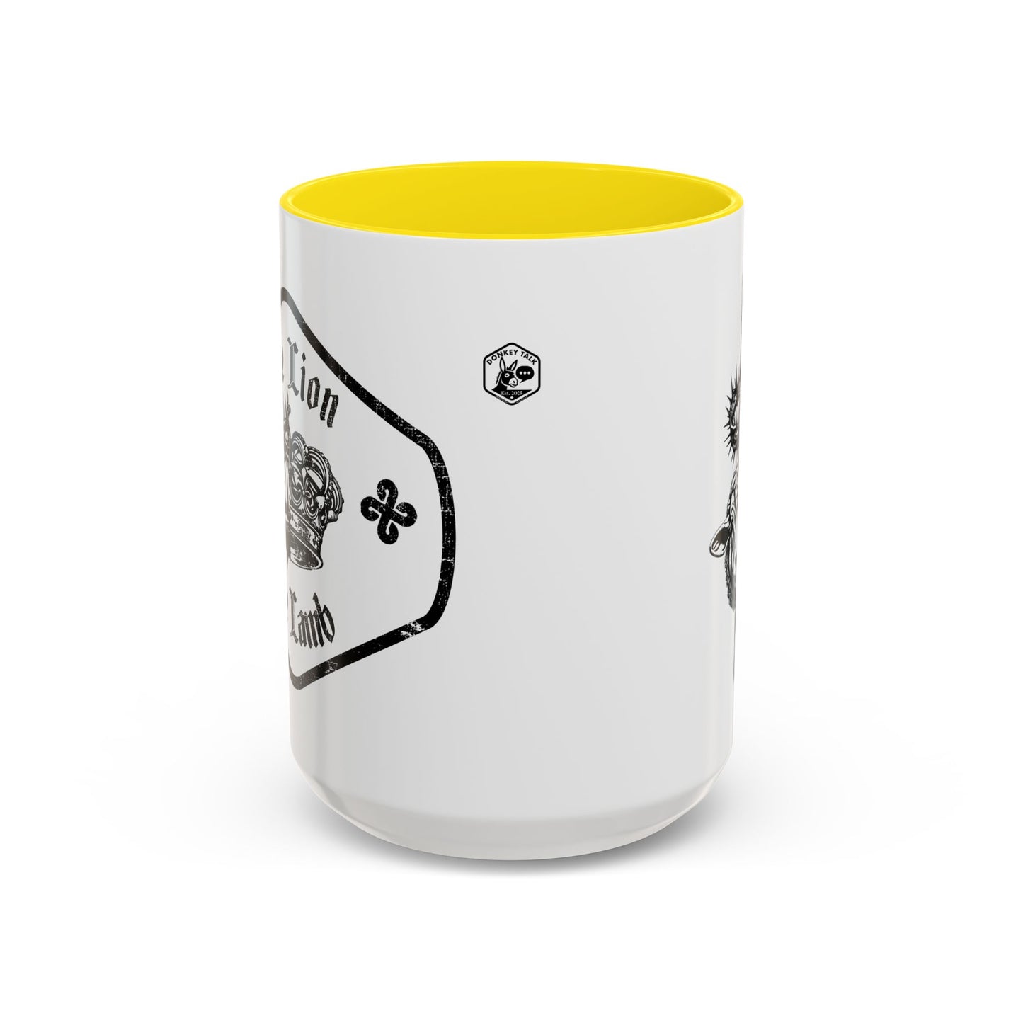 Lion & Lamb Religious Accent Coffee Mug — Crown of Thorns Christian Gift (11/15oz)