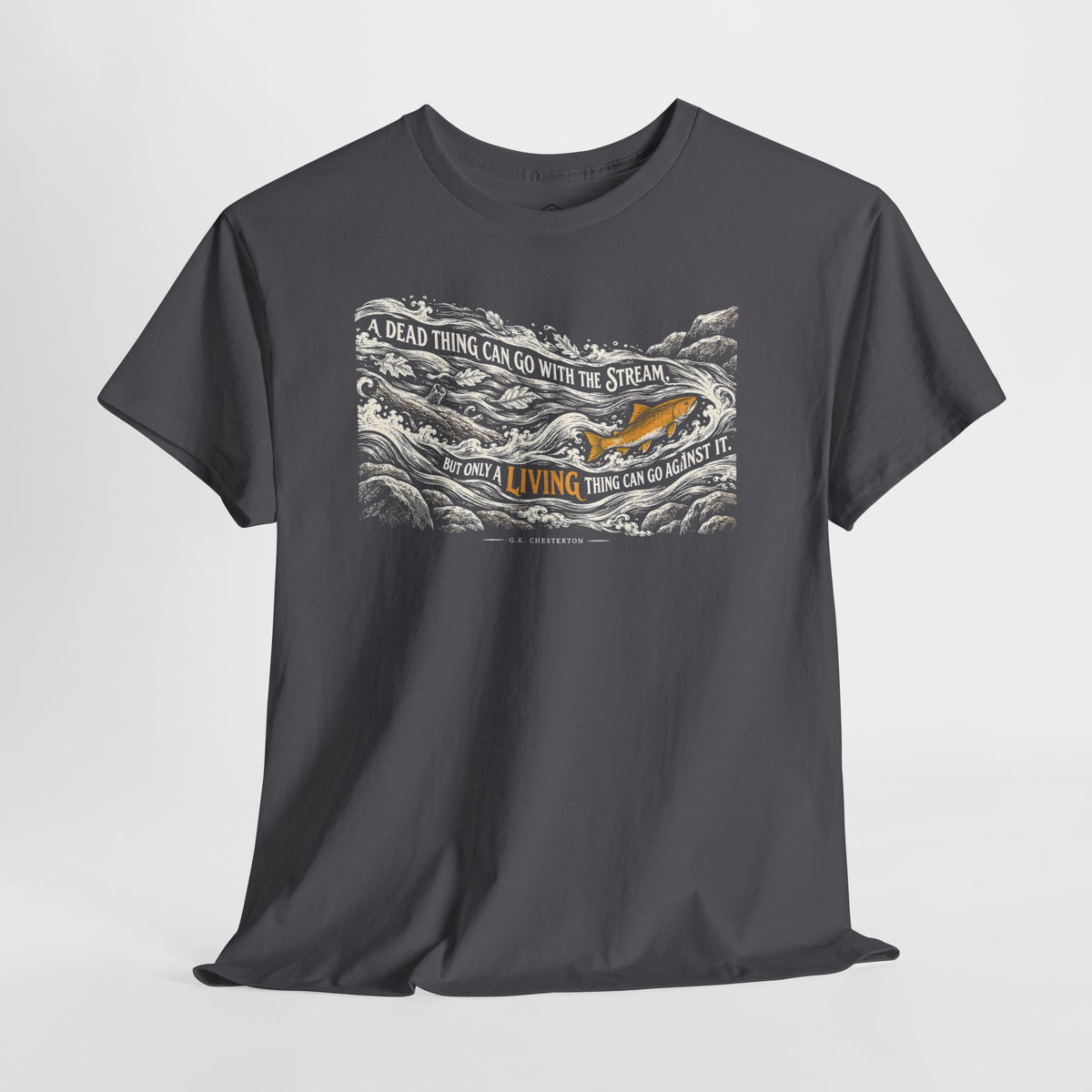 Chesterton Rapids Go Against the Stream T-shirt – Donkey Talk graphic tee