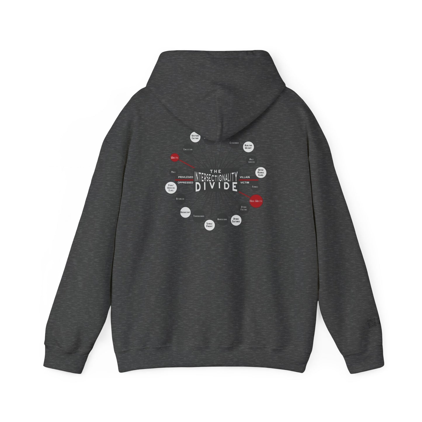Hooded Sweatshirt - Intersectionality Divide Design | Cozy and Thought-Provoking Wear