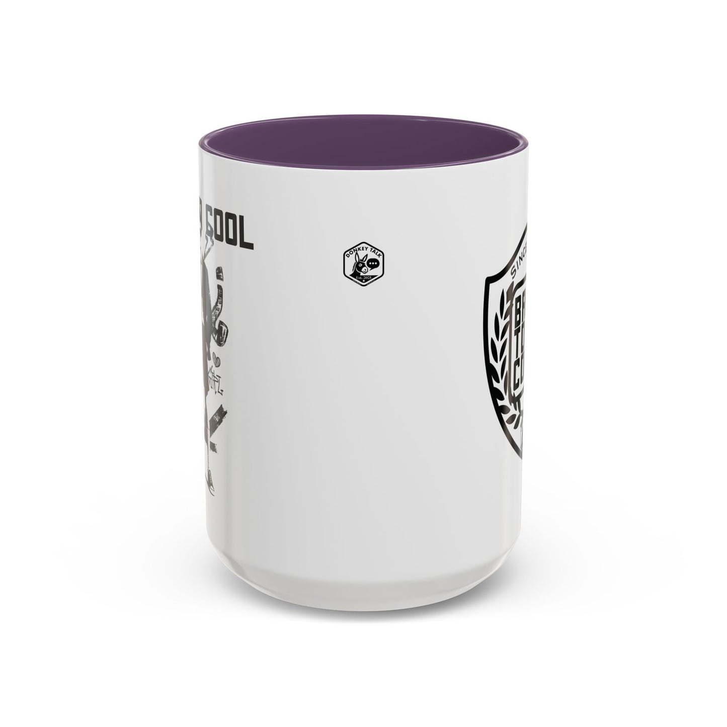 Back to Cool Shield Accent Coffee Mug — Retro Badge Coffee Cup (11/15oz)