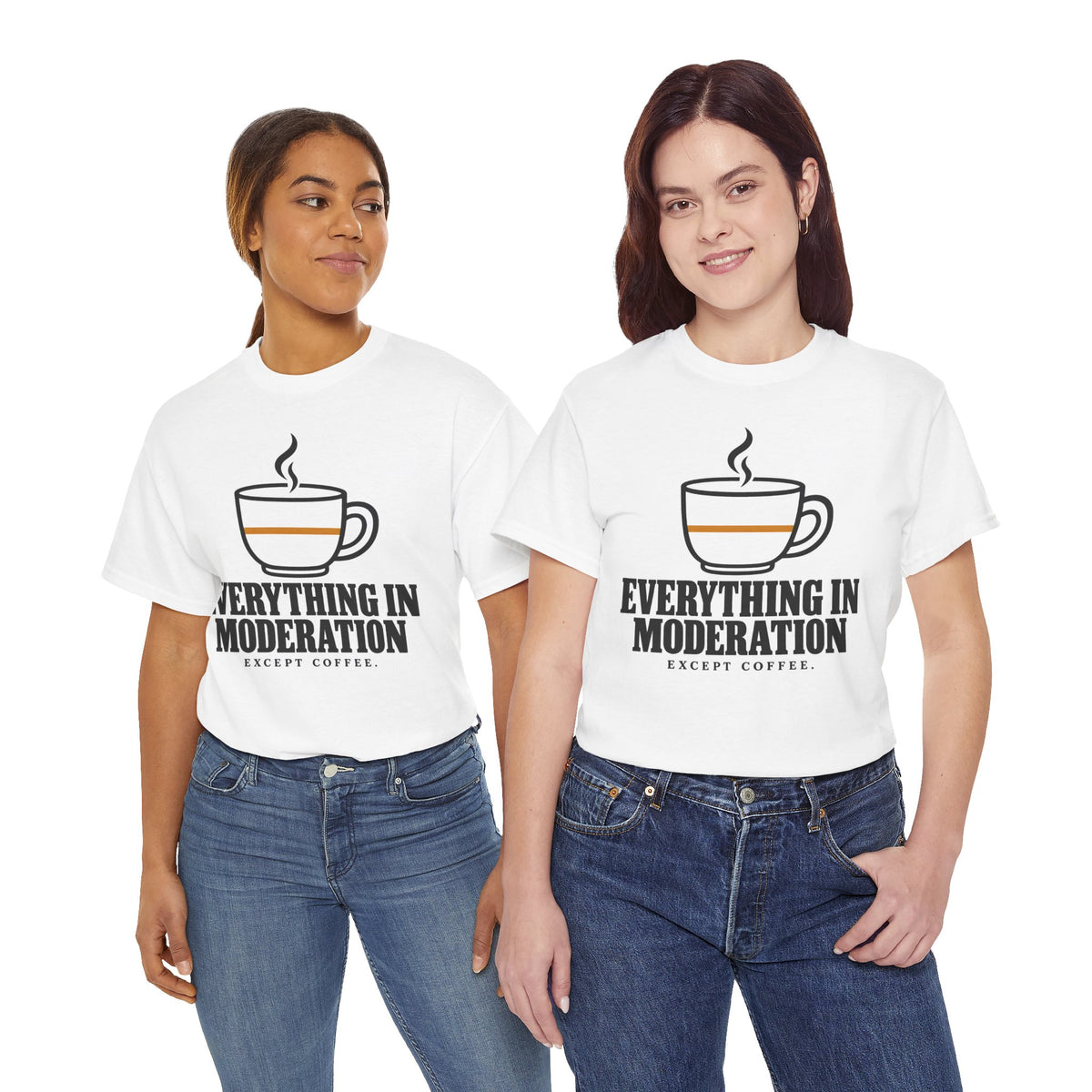 Everything in Moderation Except Coffee T-shirt – Donkey Talk graphic tee