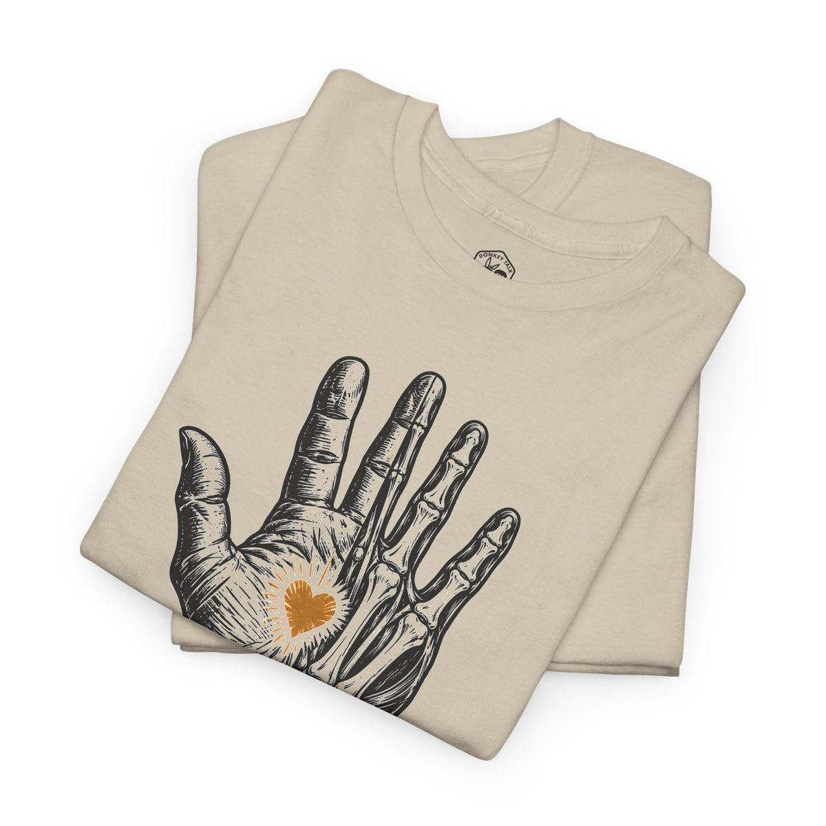 Psalm Hand Linocut T-shirt – Donkey Talk graphic tee