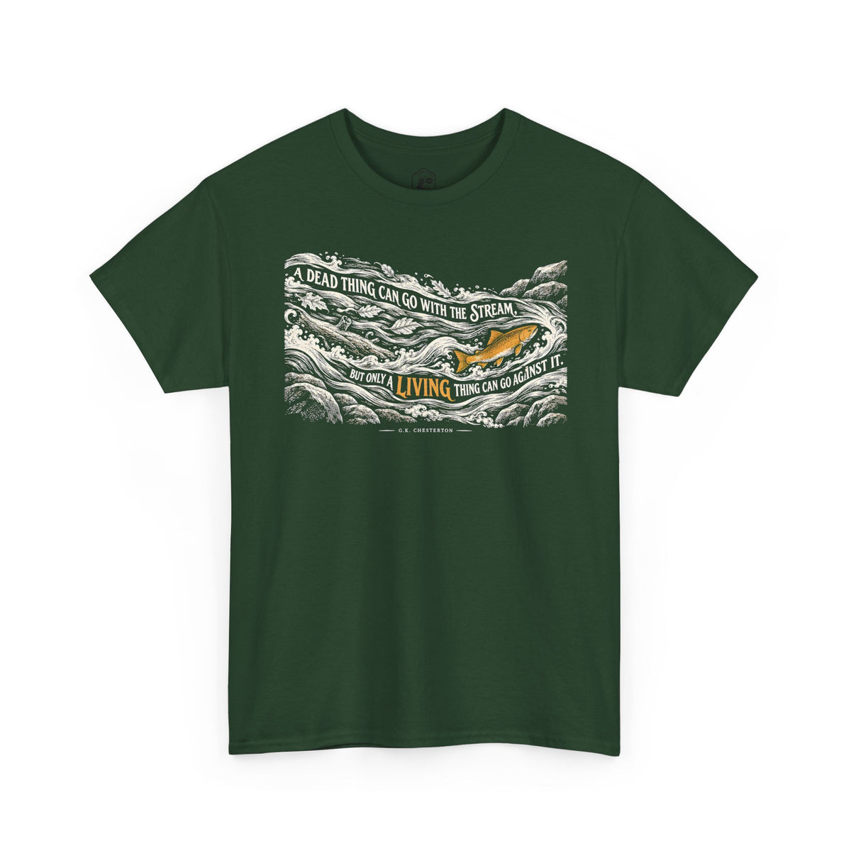 Chesterton Rapids Go Against the Stream T-shirt – Donkey Talk graphic tee