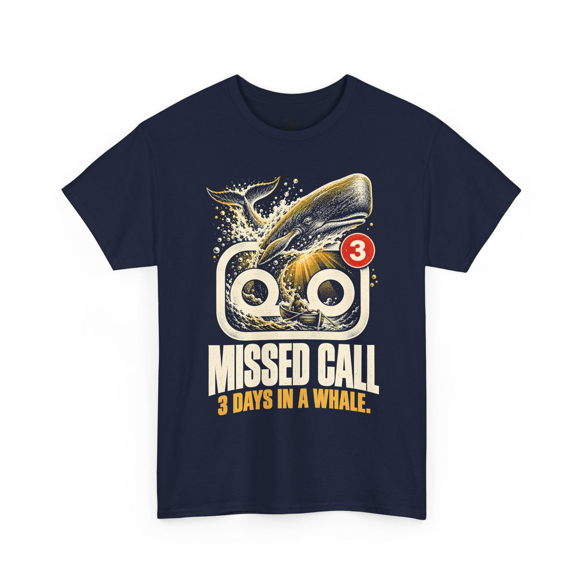 Missed Call 3 Days in a Whale T-Shirt | Jonah Funny Christian Humor Tee